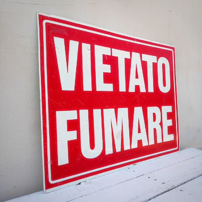 Miniatura dell'articolo Cartello industriale Vietato fumare vintage - Oggetto n.117