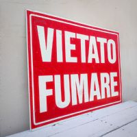 Miniatura dell'articolo Cartello industriale Vietato fumare vintage - Oggetto n.117