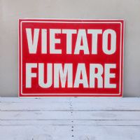 Miniatura dell'articolo Cartello industriale Vietato fumare vintage - Oggetto n.117