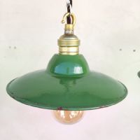 Ingrandisci l'immagine Miniatura dell'articolo Lampada industriale a sospensione Set di lampade industriali a sospensione francesi vintage D19,5 n.332