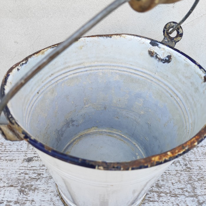 Immagine dell'articolo Contenitori Secchiello smaltato con manico vintage n.473