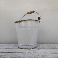 Miniatura dell'articolo Contenitori Secchiello smaltato con manico vintage n.473