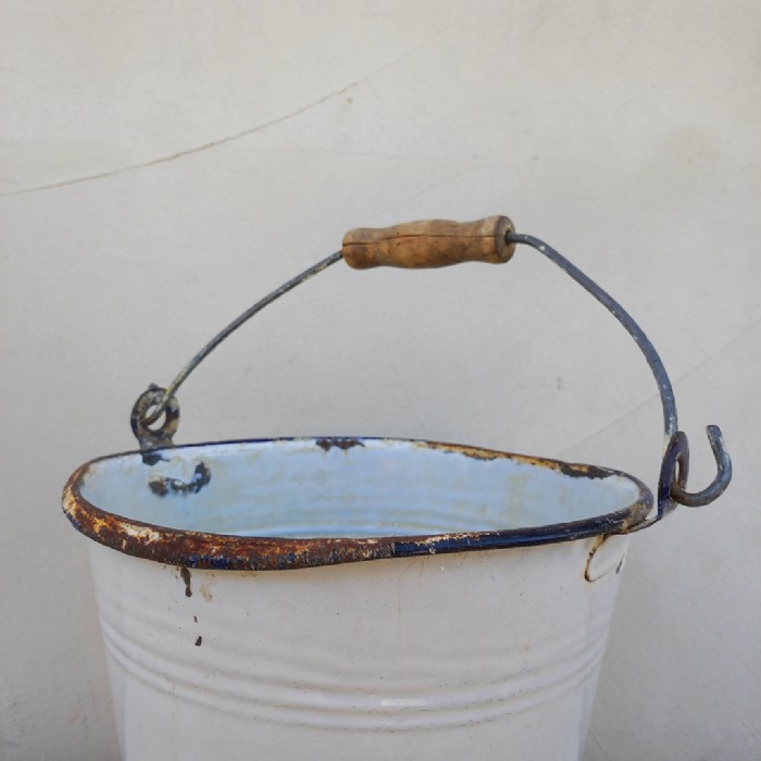 Immagine dell'articolo Contenitori Secchiello smaltato con manico vintage n.473