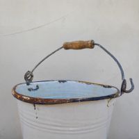 Miniatura dell'articolo Contenitori Secchiello smaltato con manico vintage n.473