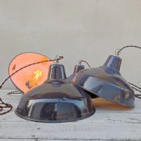 Ingrandisci l'immagine Miniatura dell'articolo Lampada industriale a sospensione Lampada industriale a sospensione francese vintage D29,5 n.356