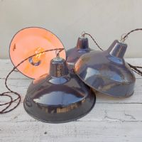 Ingrandisci l'immagine Miniatura dell'articolo Lampada industriale a sospensione Lampada industriale a sospensione francese vintage D29,5 n.356