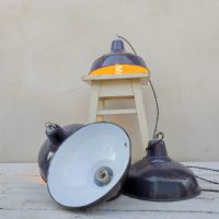 Ingrandisci l'immagine Miniatura dell'articolo Lampada industriale a sospensione Lampada industriale a sospensione francese vintage D29,5 n.356