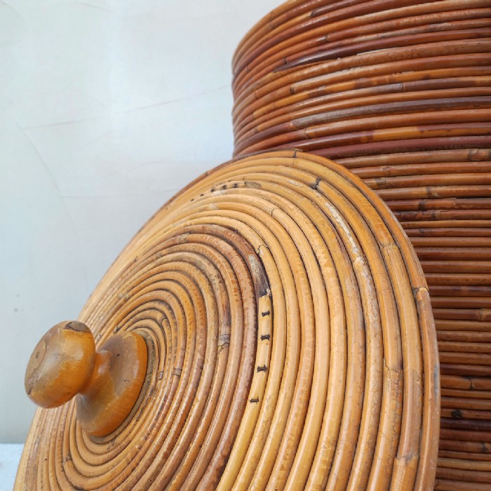 Immagine dell'articolo Contenitori Cesta in vimini mid-century vintage n.407