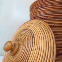 Miniatura dell'articolo Contenitori Cesta in vimini mid-century vintage n.407