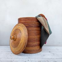 Cesta in vimini mid-century vintage n°NaN di colore Marrone