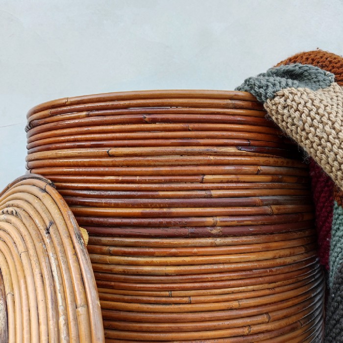 Immagine dell'articolo Contenitori Cesta in vimini mid-century vintage n.407