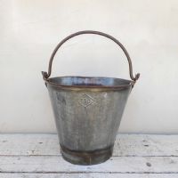 Miniatura dell'articolo Secchiello rurale zincato e rivettato antico - Oggetto n.308