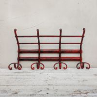 Appendiabiti da parete rurale vintage n°NaN di colore Rosso / grigio antracite