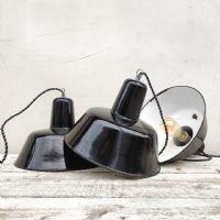 Ingrandisci l'immagine Miniatura dell'articolo Lampada industriale a sospensione Lampada industriale a sospensione ex Cecoslovacchia vintage D30,5 n.333