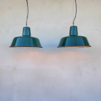 Ingrandisci l'immagine Miniatura dell'articolo Lampada industriale a sospensione Lampada industriale polacca a sospensione vintage D32.5 n.376