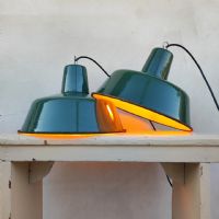 Ingrandisci l'immagine Miniatura dell'articolo Lampada industriale a sospensione Lampada industriale polacca a sospensione vintage D32.5 n.376