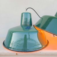 Ingrandisci l'immagine Miniatura dell'articolo Lampada industriale a sospensione Lampada industriale polacca a sospensione vintage D32.5 n.376