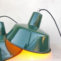 Ingrandisci l'immagine Miniatura dell'articolo Lampada industriale a sospensione Lampada industriale polacca a sospensione vintage D32.5 n.376