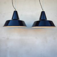 Miniatura dell'articolo Lampade industriali a sospensione vintage (coppia) D40 - Oggetto n.228