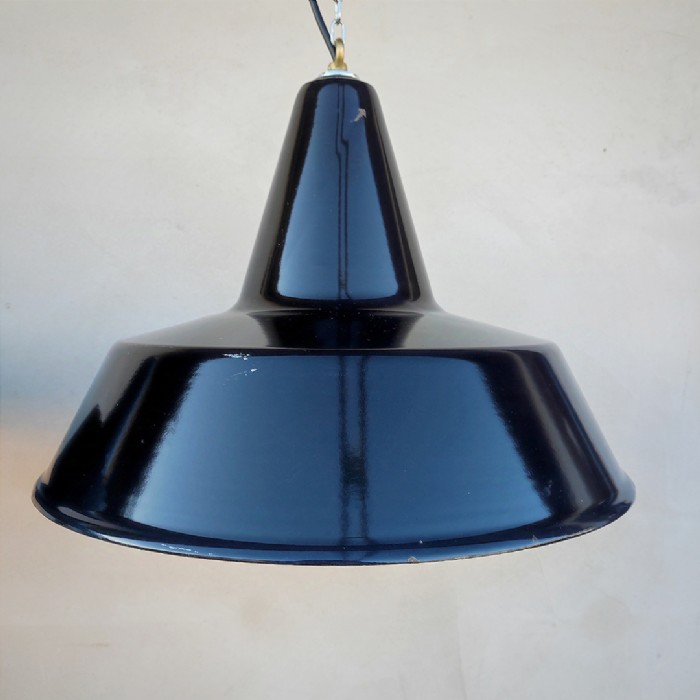 Miniatura dell'articolo Lampade industriali a sospensione vintage (coppia) D40 - Oggetto n.228