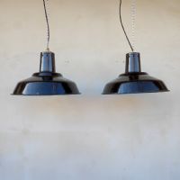 Lampade industriali a sospensione vintage (coppia) n°NaN di colore Marrone cacao