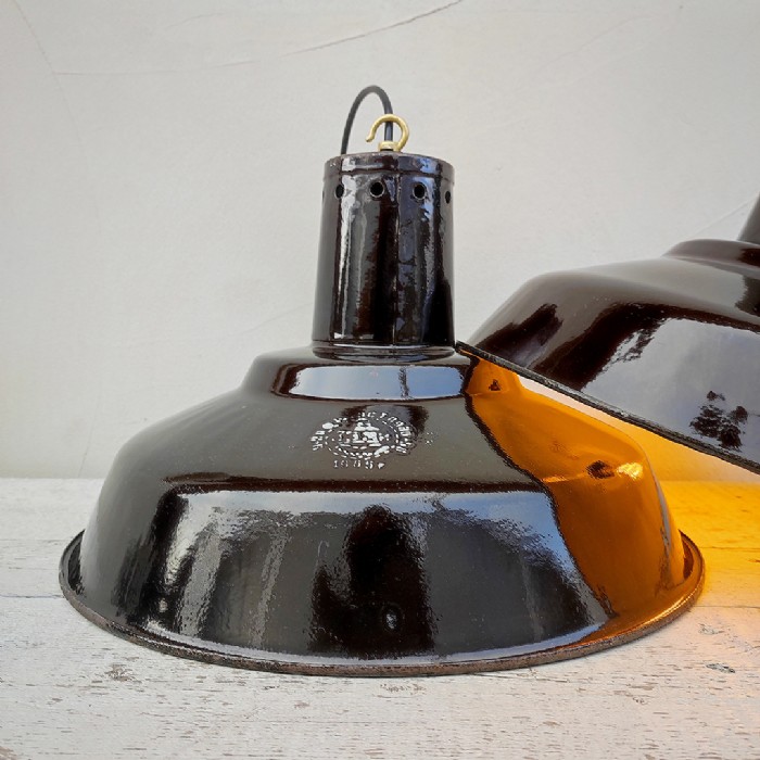 Miniatura dell'articolo Lampade industriali a sospensione vintage (coppia) - Oggetto n.230