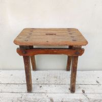 Miniatura dell'articolo Sgabello rurale in legno vintage - Oggetto n.290