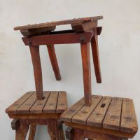 Miniatura dell'articolo Sgabello rurale in legno vintage - Oggetto n.290