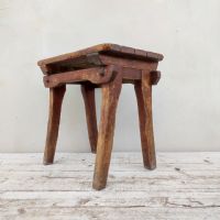 Miniatura dell'articolo Sgabello rurale in legno vintage - Oggetto n.290