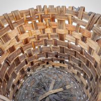 Miniatura dell'articolo Cesta in legno di castagno vintage - Oggetto n.122