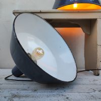 Ingrandisci l'immagine Miniatura dell'articolo Lampada industriale a sospensione Lampade (2) industriali a sospensione ungheresi EKA vintage D41.5 n.378