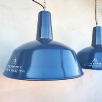 Ingrandisci l'immagine Miniatura dell'articolo Lampada industriale a sospensione Lampade (2) industriali a sospensione ungheresi EKA vintage D41.5 n.378