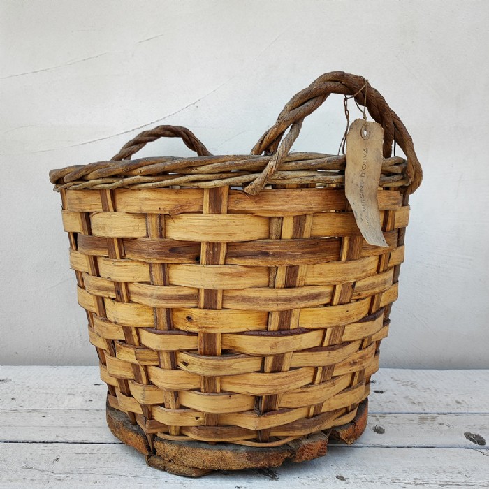 Miniatura dell'articolo Cesta in legno raccolta delle olive vintage - Oggetto n.124
