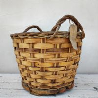 Miniatura dell'articolo Cesta in legno raccolta delle olive vintage - Oggetto n.124