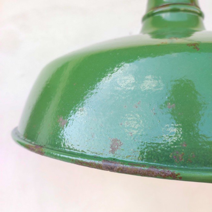 Passa il mouse sull'immagine per ingrandire Lampade (2) industriali a sospensione francesi vintage D38 - foto 6
