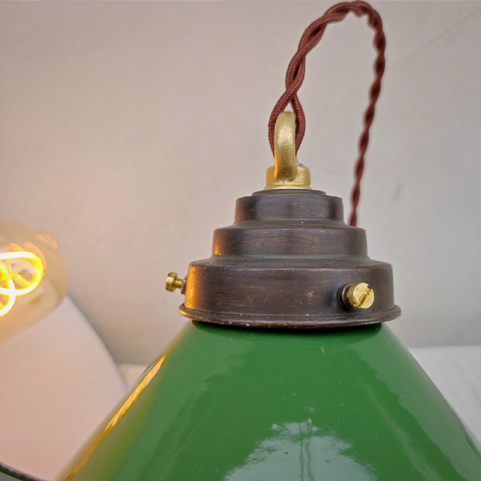 Immagine dell'articolo Lampada industriale a sospensione Lampade industriali a sospensione vintage (coppia) D26 n.409