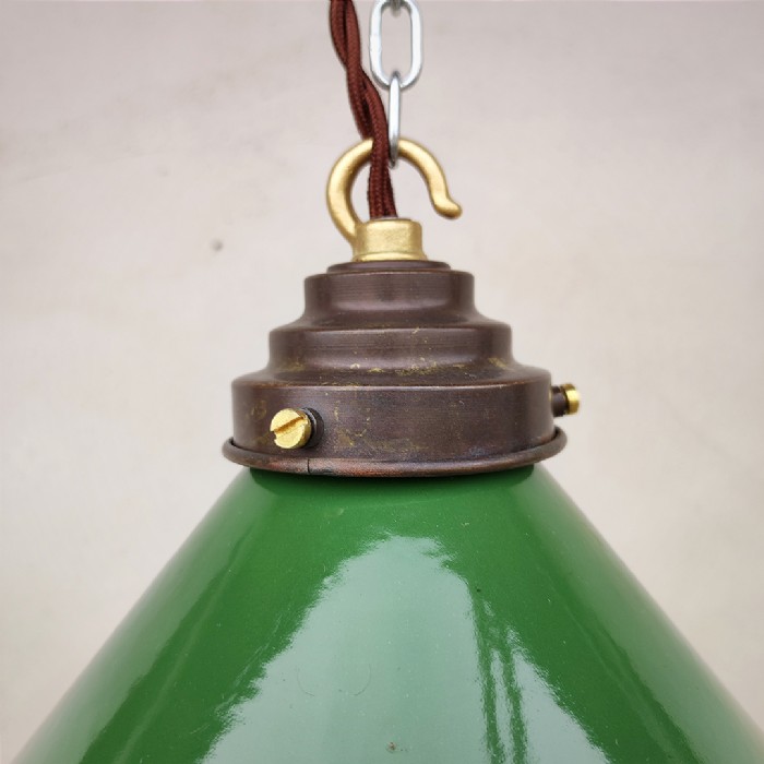 Immagine dell'articolo Lampada industriale a sospensione Lampade industriali a sospensione vintage (coppia) D26 n.409