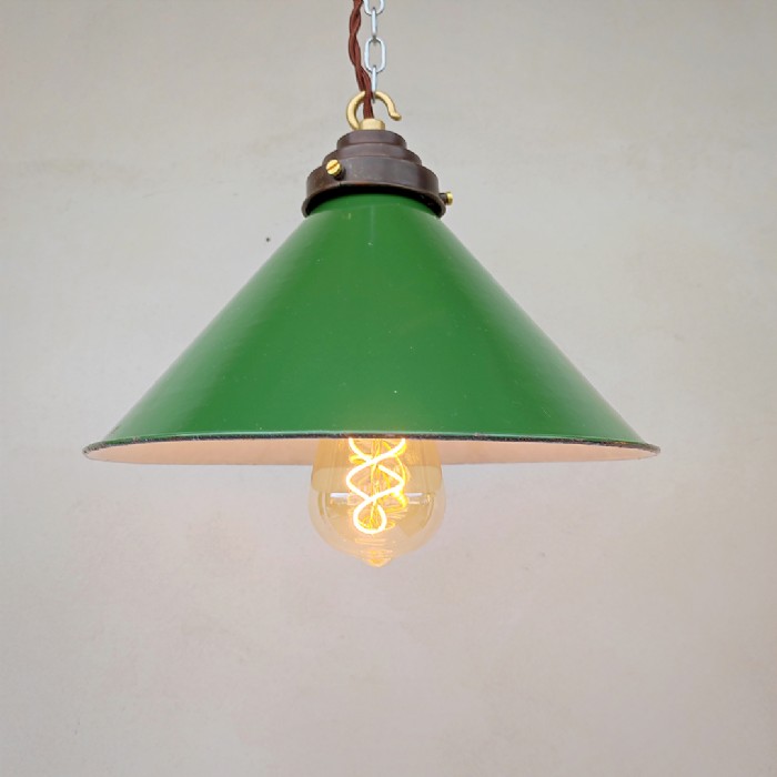 Immagine dell'articolo Lampada industriale a sospensione Lampade industriali a sospensione vintage (coppia) D26 n.409