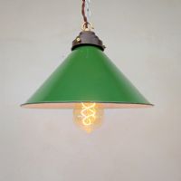 Miniatura dell'articolo Lampada industriale a sospensione Lampade industriali a sospensione vintage (coppia) D26 n.409