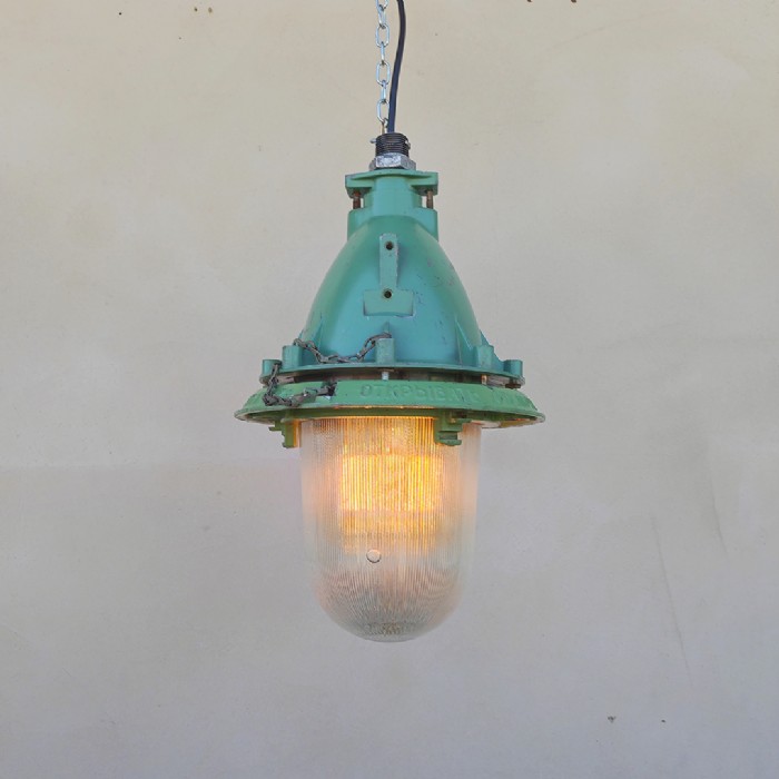 Passa il mouse sull'immagine per ingrandire Lampada industriale a sospensione vintage ex Unione Sovietica CCCP - foto 12
