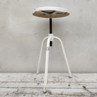 Sgabello da studio medico vintage anni '50 n°NaN di colore Bianco latte