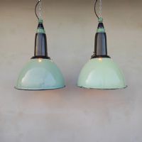 Miniatura dell'articolo Lampada industriale a sospensione Lampada industriale a sospensione vintage ex Unione Sovietica CCCP D37 n.399