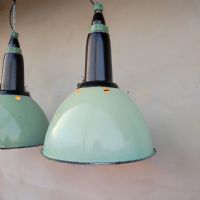 Miniatura dell'articolo Lampada industriale a sospensione Lampada industriale a sospensione vintage ex Unione Sovietica CCCP D37 n.399
