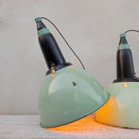 Miniatura dell'articolo Lampada industriale a sospensione Lampada industriale a sospensione vintage ex Unione Sovietica CCCP D37 n.399