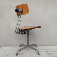 Miniatura dell'articolo Sedia sgabello industriale Sedia sgabello industriale vintage n.429