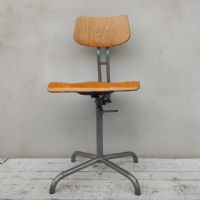Miniatura dell'articolo Sedia sgabello industriale Sedia sgabello industriale vintage n.429