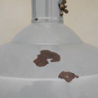 Miniatura dell'articolo Lampada industriale a sospensione Lampade (2) industriali a sospensione svizzere vintage D40 n.430