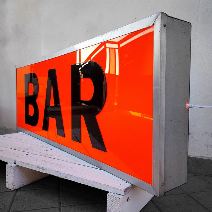 Miniatura dell'articolo Insegna luminosa BAR vintage anni 80 - Oggetto n.51