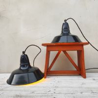 Ingrandisci l'immagine Miniatura dell'articolo Lampada industriale a sospensione Lampade (2) industriali a sospensioni francesi vintage D30 n.363