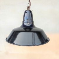 Ingrandisci l'immagine Miniatura dell'articolo Lampada industriale a sospensione Lampade (2) industriali a sospensioni francesi vintage D30 n.363